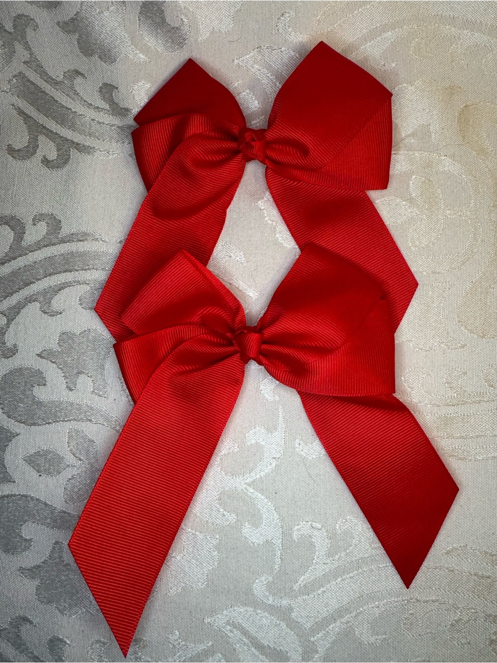 New 2 pack Red Hair Bows for Kids